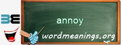 WordMeaning blackboard for annoy